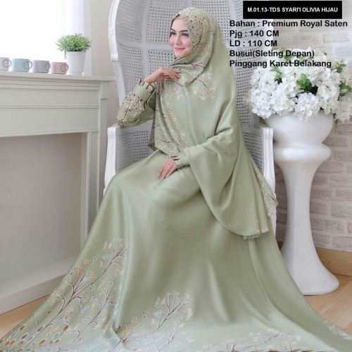 GAMIS SYARII OLIVIA HIJAU 