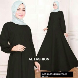 GAMIS TDS EMMA POLOS HITAM A